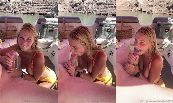 PeachyPrime Sucks The Captain Cock Till Cumshot On A Boat