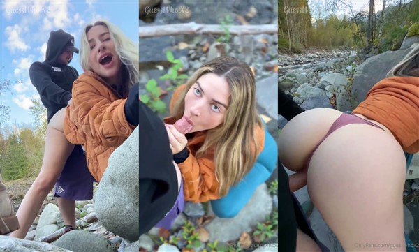 New Guesswhox2 POV Outdoor Blowjob And Doggystyle In The Forest