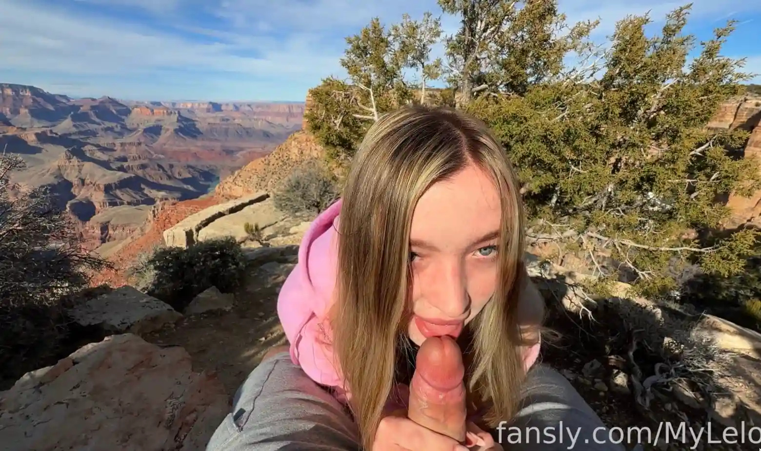 MyLeloo Blows A Big Dick At Grand Canyon Video Leaked