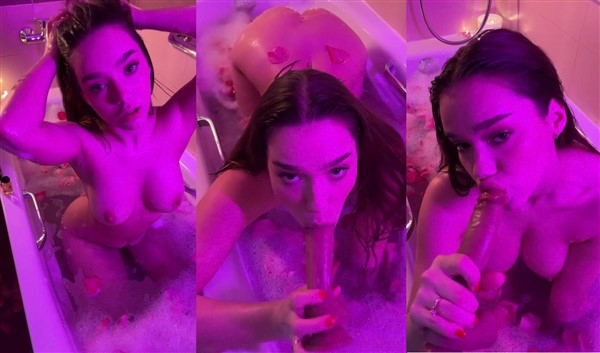 Seltin Sweet Sucks Her Dildo In The Bathtub Video Leaked